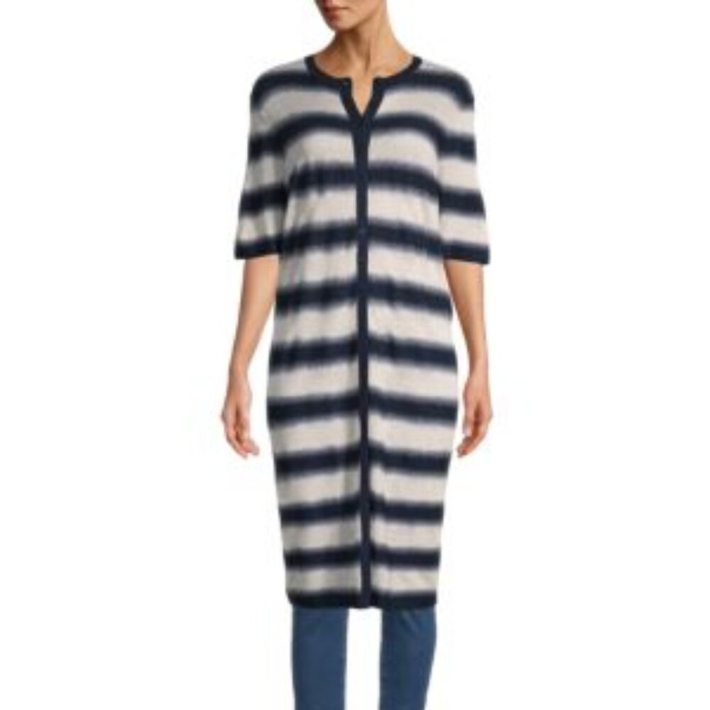 Striped Navy and White Women's Sweater